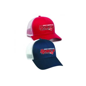 New Fairfield Rebels Lacrosse Trucker Hat - In Red/White OR Navy/White