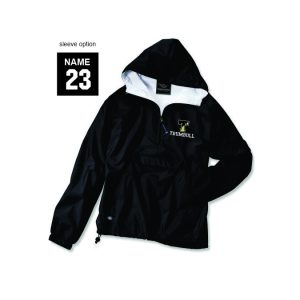 Trumbull Eagles Lined Pullover 1/4 Zip Jacket - in Black or White