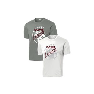 Garden City Trojans Lacrosse Dri-Fit Short Sleeve Shooting Shirt in Grey or White