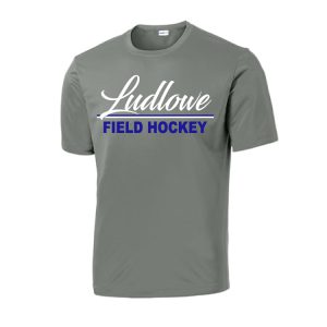 Fairfield Ludlowe Field Hockey Short Sleeve Moisture Wicking Performance Tee in Grey