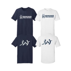 Wilton Field Hockey SS Performance Tee in White OR Navy