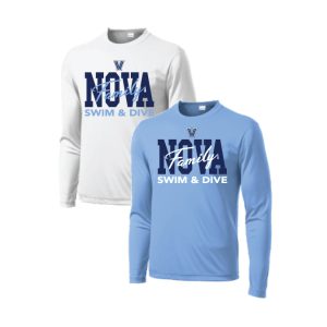 Villanova Swim & Dive LS FAMILY Tee in White or Light Blue
