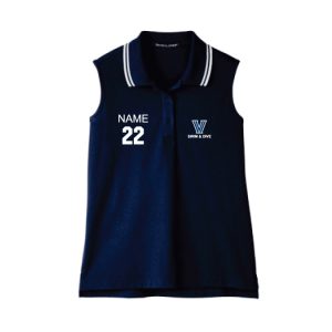 Villanova Swim & Dive Women's Sleeveless Golf Polo in Navy