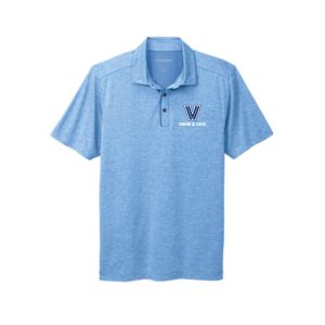 Villanova Swim & Dive Striped Polo Shirt in Light Blue