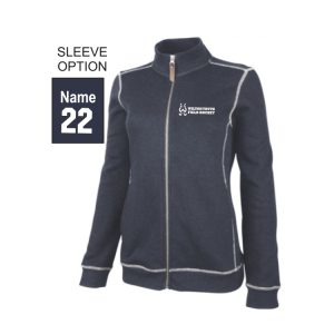 Women's Full Zip Flatback Ribbed Jacket in Navy