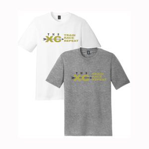 Trumbull Cross Country Short Sleeve Dri Fit Performance Tee in White or Grey
