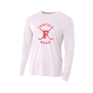 Fairfield Boys Hockey Dri-Fit Tri Blend Long Sleeve Shooting Shirt in White