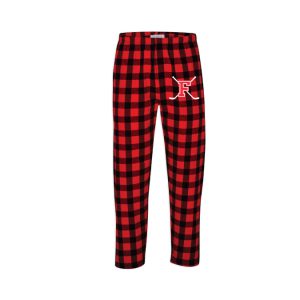 Fairfield Boys Hockey Pajama Pant in Red and Black Plaid