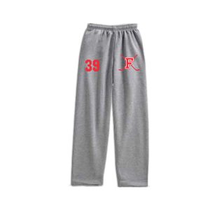 Fairfield Boys Hocky Heavyweight Fleece Open Bottom Sweatpants In Grey