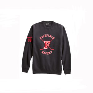 Fairfield Boys Hockey Crew Neck Sweatshirt in Black