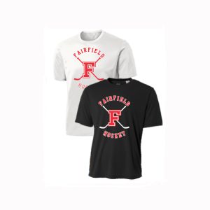 Fairfield Boys Hockey Short Sleeve Dri-Fit Tee in White or Black