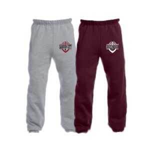 Garden City Football Fleece Sweatpants in Grey or Maroon