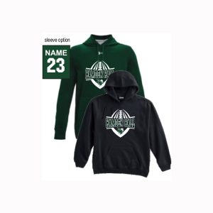Hamden Hall Football Under Armour Hustle Hoody-Dark Green OR Black