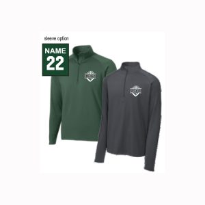 Hamden Hall Football 1/4 Zip Fleece Pullover In Dark Green OR Dark Grey