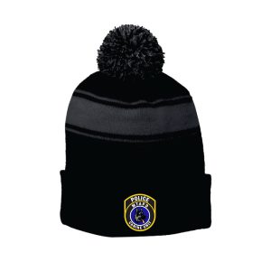 MTAPD Canine Unit Winter Pom Pom Hat in Black/Grey-Multicolor Logo