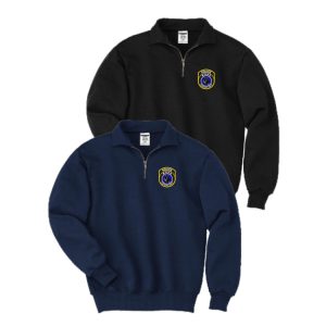 MTAPD Canine Unit 1/4 Zip Fleece Pullover in Black OR Navy-Multicolor Logo