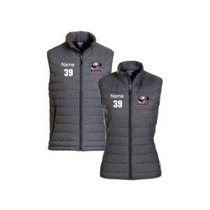 *Great for Moms & Dads* Garden City Rams Lacrosse Puffer Vest in Grey