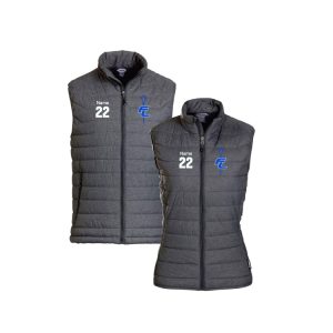 Ludlowe Falcons Lacrosse Puffer Vest in Grey