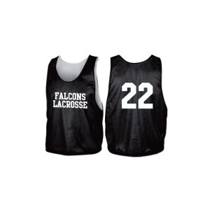 Ludlowe Falcons Lacrosse Team Practice Pinnie in Black & White