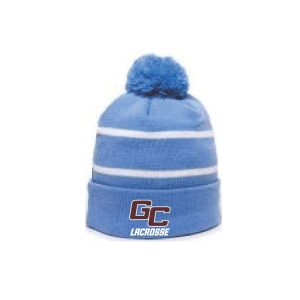 GC Lacrosse Pom-Pom Hat - Carolina Blue/White