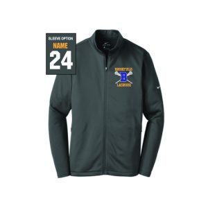 Brookfield HS Lacrosse NIKE Full Zip Team Warm Up Jacket in Grey