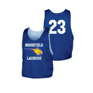 Brookfield HS Men's Lacrosse Team Practice Pinnie in Royal & White