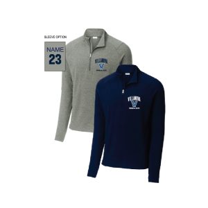 Villanova Swim & Dive Moisture Wicking 1/4 Zip Pullover in Grey or Navy