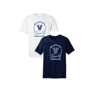 Villanova Swim & Dive SS FAMILY Tee in Navy or White