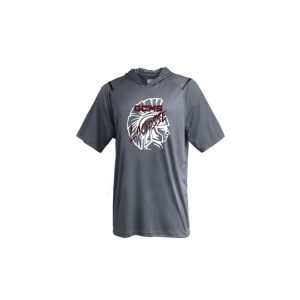 *NEW* Garden City Trojans MS Lacrosse Hooded Half Sleeve Shooting Shirt in Grey