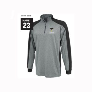 TYL Moisture Wicking 1/4 Zip Pullover in Grey with Black