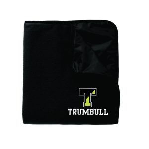 Trumbull Eagles Team Fleece Blanket in Black