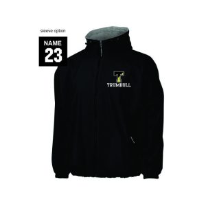 Trumbull Eagles Full Zip Jacket with Hood- in Black