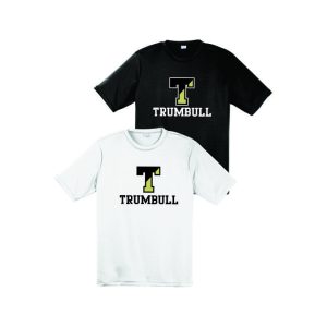 Trumbull Eagles Short Sleeve Dri-Fit Tee in White or Black