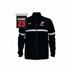 Fairfield U Men's Club Rugby Under Armour Team Knit Warm Up Retro Jacket In Black