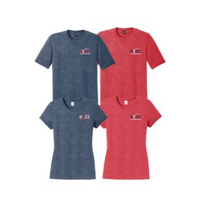RYZE Short Sleeve Tri-Blend Tee in Red or Navy