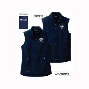 Villanova Swimming & Diving Eddie Bauer Soft Shell Vest in Navy