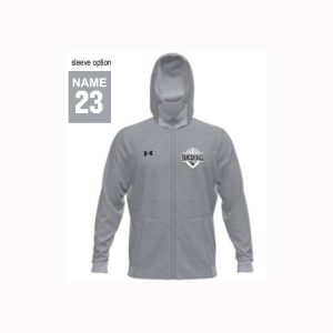Hamden Hall Football UA Armour Fleece Full Zip Performance Storm Hoody in Grey