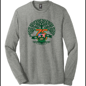 GAC 75th Anniversary Long Sleeve Dri Fit Tee in Grey