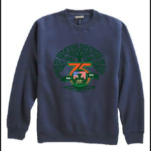 GAC 75th Anniversary Heavyweight Crew Neck Sweatshirt in Navy