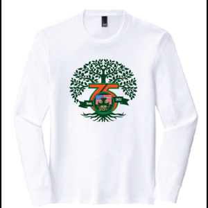 GAC 75th Anniversary Long Sleeve Dri Fit Tee in White