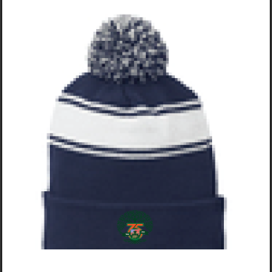 GAC 75th Anniversary Pom Pom Hat in Navy/White Stripe