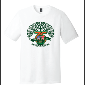 GAC 75th Anniversary Short Sleeve Dri Fit Tee in White