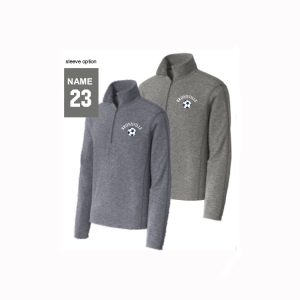 Bronxville Soccer Quarter Zip Classic Fleece Pullover in Grey or Navy