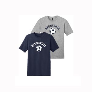 Bronxville Soccer Short Sleeve Dri-Fit Tee in Grey or Navy