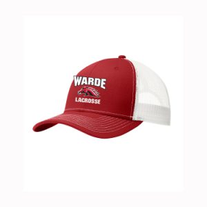 Warde Lacrosse Trucker Hat in Red/White