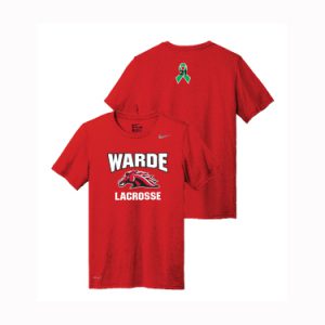 Warde Lacrosse NIKE Short Sleeve Dri Fit Tee in Red