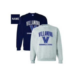 *NEW* Villanova Swimming & Diving Heavyweight Crew Neck in Navy or Grey