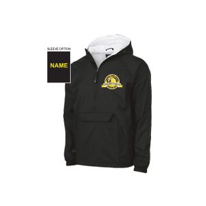 Trumbull H.S. Marching Band LINED 1/4 Zip Pullover Jacket in Black