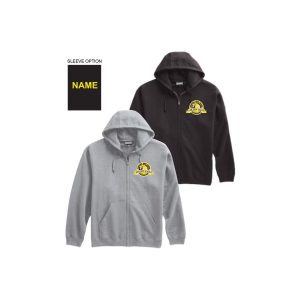 Trumbull H.S. Marching Band Heavyweight Cotton Full Zip Hoody in Black or Grey