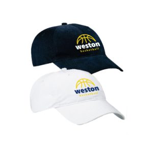 Weston Youth Basketball Soft Brushed Cotton Hat in Navy or White